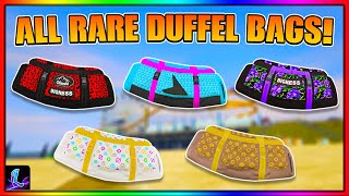 HOW TO GET ALL RARE COLORED DUFFEL BAGS IN GTA 5 ONLINE AFTER PATCH 167 [upl. by Earvin541]