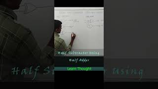 Design Half Subtractor Using Half Adder [upl. by Anetsirk]