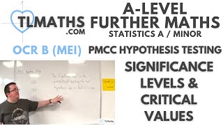 OCR MEI Statistics Minor C PMCC Hypothesis Testing 03 Significance Levels amp Critical Values [upl. by Eiser]