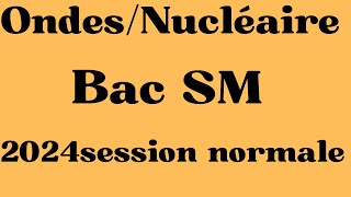 Ex n° 2 OndesNucléaire Bac SM 2024N [upl. by Eleen]