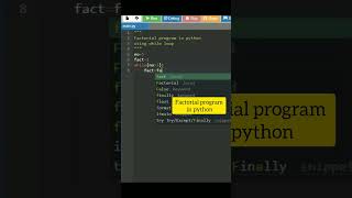 Factorial program in python using while loop python [upl. by Otrevlig]