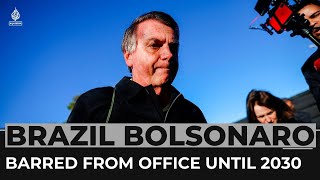 Brazil court votes to bar Bolsonaro from office until 2030 [upl. by Starbuck]