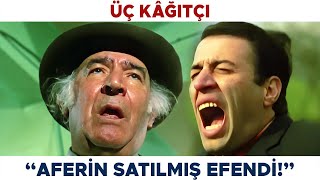 Üç Kâğıtçı Türk Filmi  Rıfkı Satılmış Ağanın Altınlarına Konuyor [upl. by Yelik]