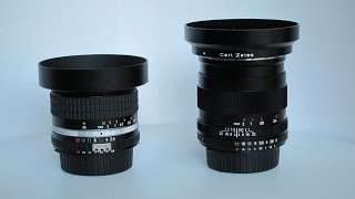 Nikkor 28mm f28 AiS vs Zeiss Distagon 28mm f20 [upl. by Seka]