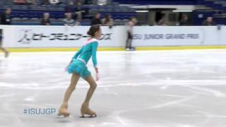 Evgenia Medvedeva  practice before SP GrandPrix Czech Skate 2014 Jr [upl. by Jordain]