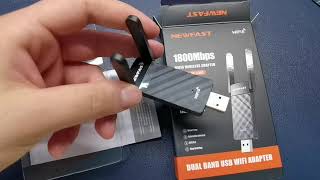 NEWFAST Chiavetta Wifi 6 1800Mbps Antenna WiFi USB ottima chiavetta wifi [upl. by Nnyloj500]