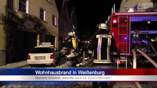 12122012 Wohnhausbrand sowie Lagerhallenbrand in Mittelfranken [upl. by Thomasina]