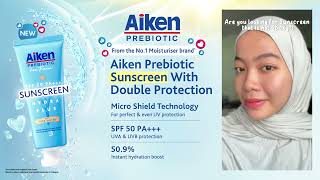 AikenPrebioticSunscreen SPF50 PA  Super Lightweight Nonsticky amp No White Cast [upl. by Doyle]