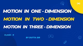 Motion in One  Two And Three Dimension  Types Of Motion  Class 9  By Dutta Sir [upl. by Wales637]