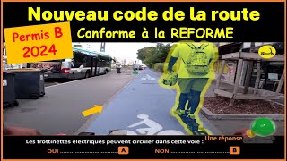 TEST Nouveau code de la route 2024 conforme à la nouvelle réforme GRATUIT n° 80 [upl. by Egiedan401]