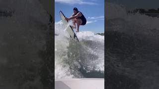 Subscribe for more wakesurf trending surf viralvideo wakesurfing lake board fyp [upl. by Ahsiloc]