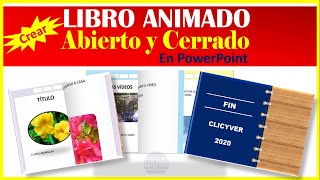 Crear libro animado ABIERTO y CERRADO en PowerPoint 🥇 [upl. by Ilrebmik]