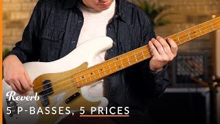 5 Precision Basses 5 Prices Whats the Difference  Reverb [upl. by Aro]