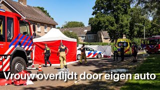 Vrouw overleden na te zijn overreden door eigen auto [upl. by Joela]