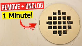 How To Easily Remove Shower Drain Cover amp UNCLOG DRAIN in 1 MINUTE Jonny DIY [upl. by Nihi277]