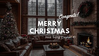 Relaxing Christmas Ambience – 3 Hours of Smooth Jazz with Snowfall and Warm Fireplace [upl. by Harriet1]