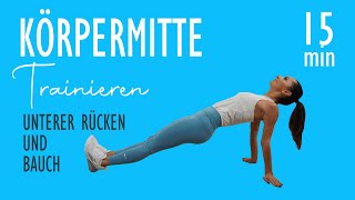 KÖRPERMITTE TRAINIEREN  Unterer Rücken und Bauch  HIIT Workout  Katja Seifried [upl. by Rodmur108]