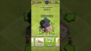 Pet House ⛔ All Level  Clash Of Clans  shorts coc clashofclans [upl. by Barr]