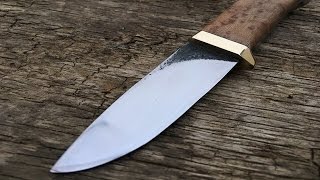 自作ナイフキャンピングナイフを作ってみた3 Knife Making  Making a Camping Knife Vol3 [upl. by Siraf311]