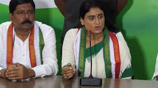 Y S SHARMILA PRESS MEET GANDHI BHAVAN IN VIJAYAWADA [upl. by Enois]