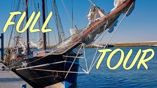 Tour Aboard a Real 105ft Sailboat Engine Room included [upl. by Eisor]