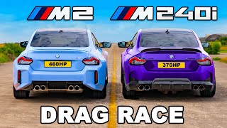 AWD BMW M240i v RWD BMW M2 DRAG RACE [upl. by Arand]