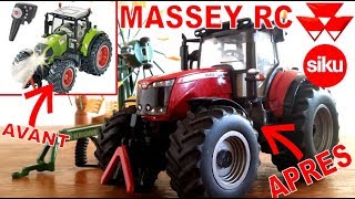 MODIFICATION SIKU CONTROL 6882 FOR MADE MASSEY FERGUSON RC ►  SIKU 6782 KRONE [upl. by Boaten]