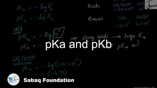 pKa and pKb Chemistry Lecture  Sabaqpk [upl. by Anitnemelc]