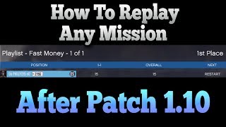 Gta 5 Online  How To Replay Missions After Patch 110 [upl. by Einaffit]