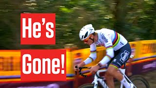 Mathieu Van Der Poel Blasts Free For World Cup Hoogerheide Win [upl. by Aneryc726]