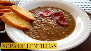 Sopa de Lentilhas – Minha Cozinha Amarela [upl. by Elitnahc]