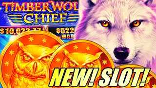 NEW TIMBER WOLF CHIEF COINS COINS COINS Slot Machine ARISTOCRAT GAMING [upl. by Marriott996]