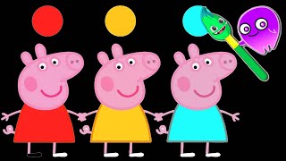 Peppa Pig Pintar  Aprende los colores con Peppa Pig amp Groovy el Marciano  Dibujos Animados [upl. by Jecoa]