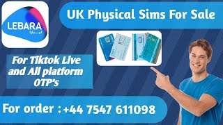 Lebara UK Network Company Sim For Tiktok and Otps Review  UK Sims in Pakistan review UKsims [upl. by Herzberg]