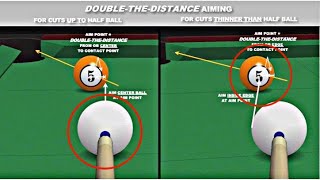 Doublethedistance for cuts up to half ball 8ballpol 8ballpool 8ballpoll billiardsgame ball [upl. by Adnohrahs]