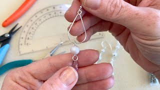 How to Make a Teardrop Bead Frame out of Wire for Jewelry Design [upl. by Laud]