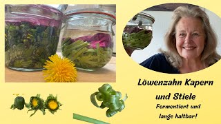 Löwenzahn Knospen und Stiele fermentieren und haltbar machen Ohne Essig und erhitzen [upl. by Joappa496]