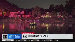 Car crashes into Irvine lake [upl. by Gniw]