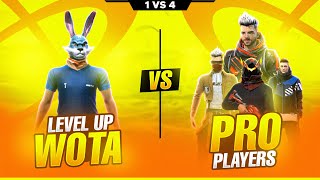 Overpower Wota 🔥 vs Pro Players  Free Fire 1 Vs 4 Insane Clash Squad Gameplay  Garena Free fire [upl. by O'Toole]