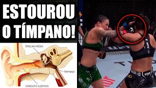 MAYRA SHEETARA ESTOUROU O TÍMPANO NA DISPUTA PELO CINTURÃO NO UFC 297 [upl. by Alehtse]