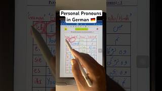 Personalpronomen Personal Pronouns in German 🇩🇪 deutschlernen germanlanguage learngerman [upl. by Brendan117]