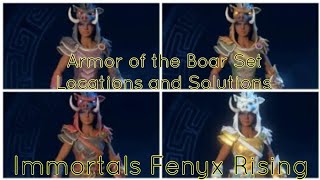 Armor of the Boar Set Locations and Solutions Immortals Fenyx Rising [upl. by Cori611]