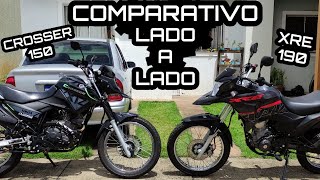 COMPARATIVO HONDA XRE 190 x YAMAHA CROSSER S  Lado a lado [upl. by Aryk862]