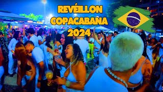 Welcome 2024 Epic Revéillon Celebration in Copacabana 🇧🇷 🎉 [upl. by Doersten]