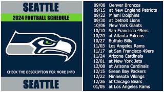 2024 Seattle Seahawks Football Schedule [upl. by Hamforrd564]