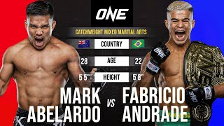 Fabricio Andrade vs Mark Abelardo  ONE Championship Full Fight [upl. by Aeslehc]