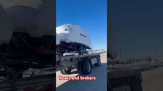 trucker flatbed owneroperator trucking delivery boats seadoo [upl. by Cato]