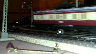 Maerklin BR38  3098  pulling some Ruhr Schnellverkher Fleischmann coaches [upl. by Nnaycart]