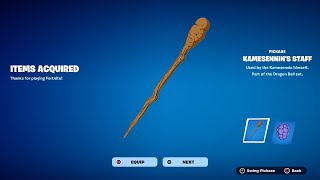 How To Get Kamesennins Staff Pickaxe NOW FREE In Fortnite Unlocked Kamesennins Staff Pickaxe [upl. by Ycniuq974]