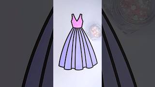 Glitter Dress 🎆🧚👗💃🎇 glitter glitterdress coloring coloringpages [upl. by Ingemar715]